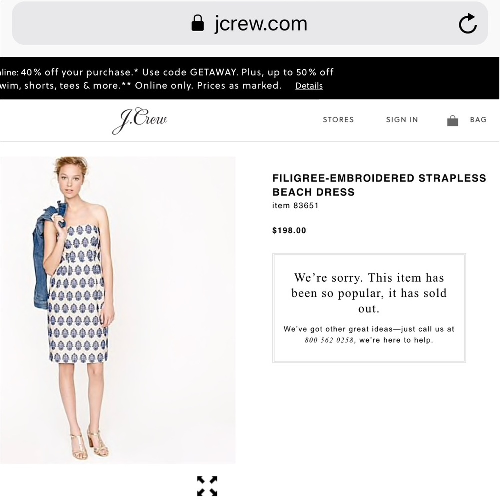 J. Crew Filigree-Embroidered Strapless Beach Dress - Picture 8 of 11